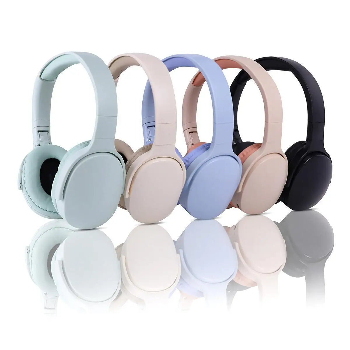 Fashionable Bluetooth wireless headphones, over-ear, deep bass, sports stereo, high fidelity, long battery life, universal Peaceful Pleasures Health and Wellness