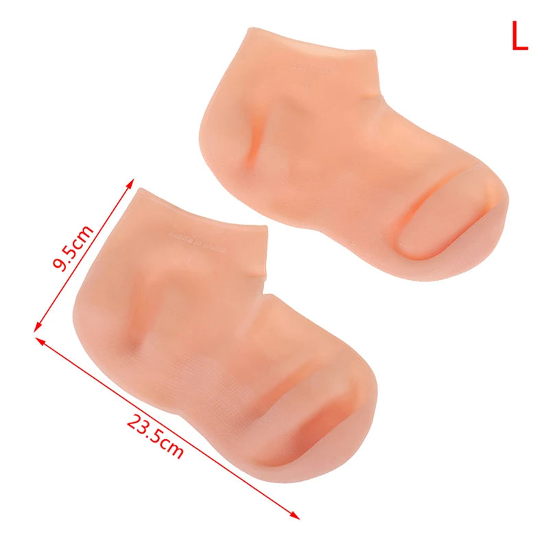 1Pair Feet & Hand Care Socks Gloves Silicone Gel Socks Moisturizing Foot Skin Care Hand Protectors Anti Cracking Spa Home Use Peaceful Pleasures Health and Wellness L39-41