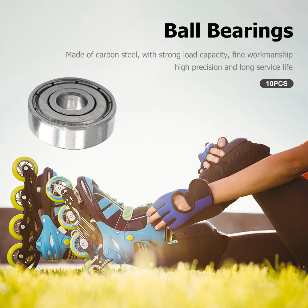 10PCS Flange Ball Bearing Set – 3D Printer Deep Groove Pulley Wheels Peaceful Pleasures Health and Wellness