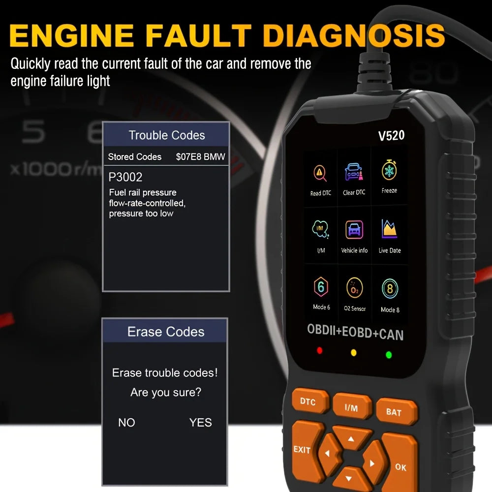 V520 OBD2 Diagnostic Scan Tool | Code Reader & Battery Tester Peaceful Pleasures Health and Wellness