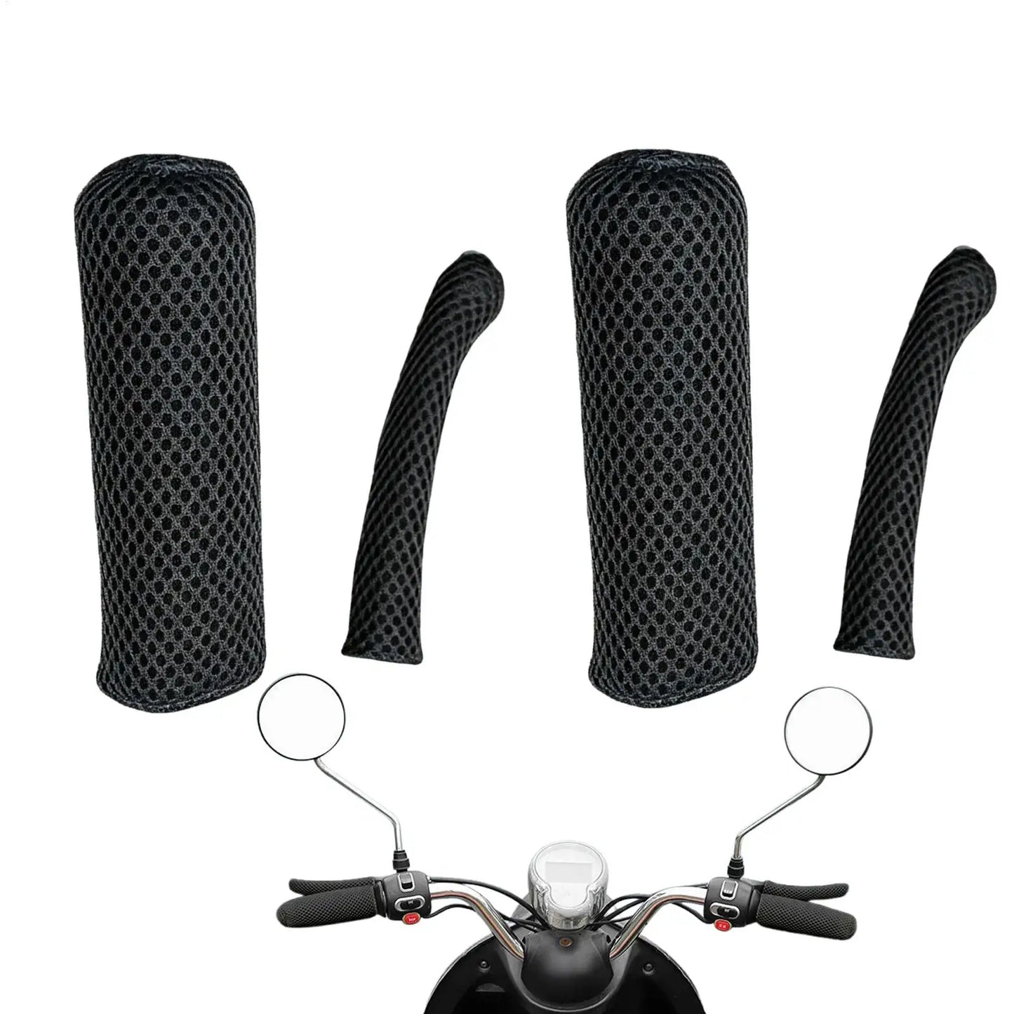Ice Silk Motorcycle Handle Grip Cover – Non-Slip Breathable Sleeve