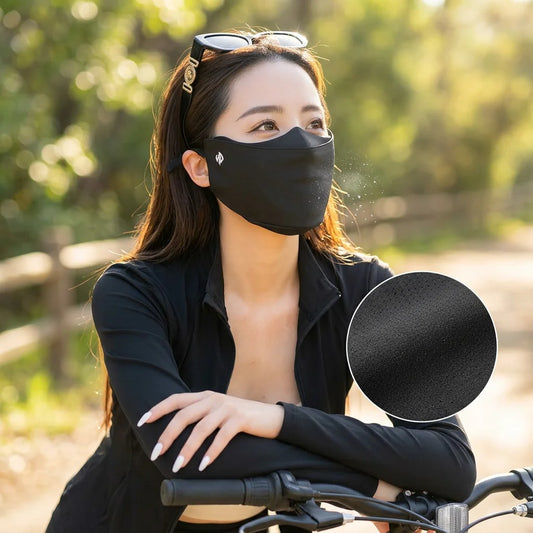 Ice Silk Sun Protections Mask For Women UPF50+ UV Protections Full Face-Cover Summer Outdoor Use Peaceful Pleasures Health and Wellness