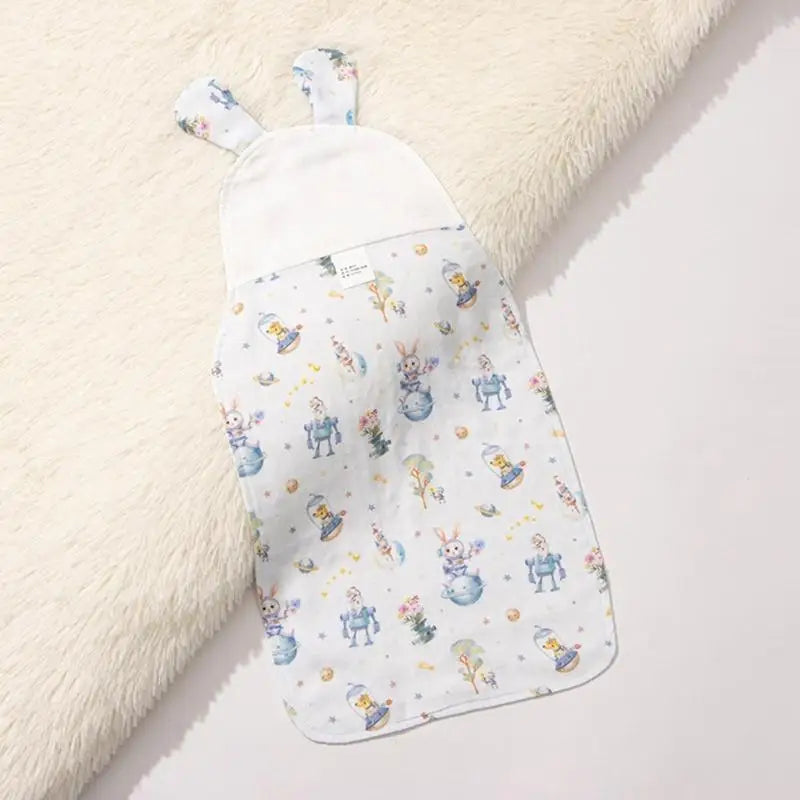Baby Sweat Absorbent Back Towel | Soft Cartoon Backrest Pad
