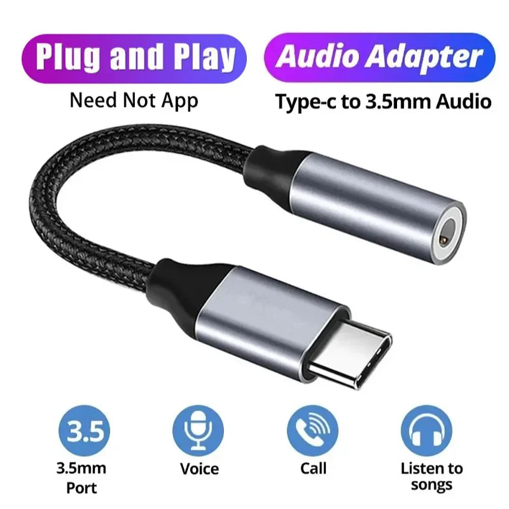 USB-C to 3.5mm Audio Adapter | iPhone 15, Samsung S24, Xiaomi