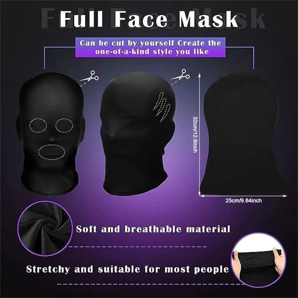 Spandex No-Hole Balaclava Head Cover – UV Protection & Cosplay