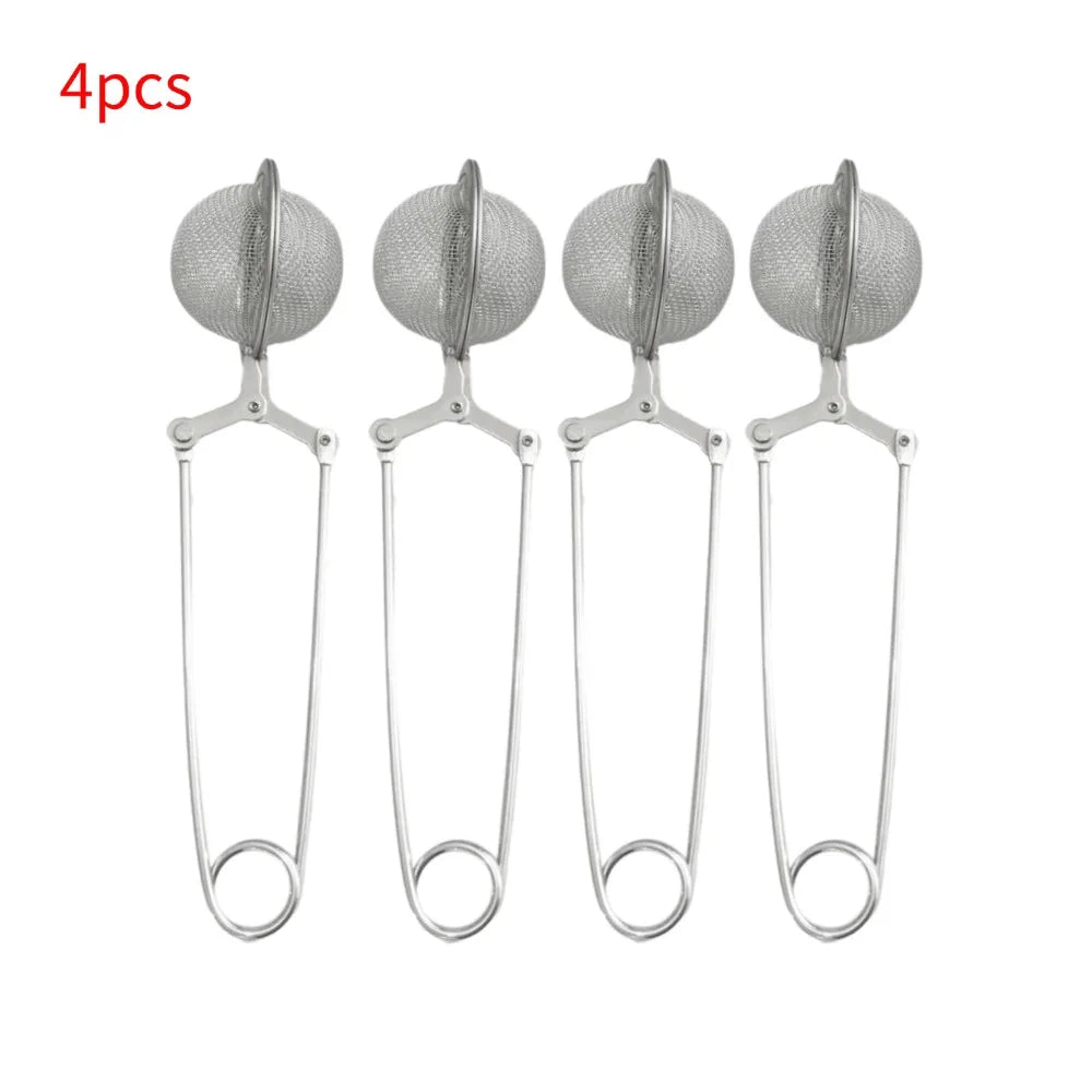 Stainless Steel Tea Ball Infuser for Straining Leaves Peaceful Pleasures Health and Wellness 4pcs