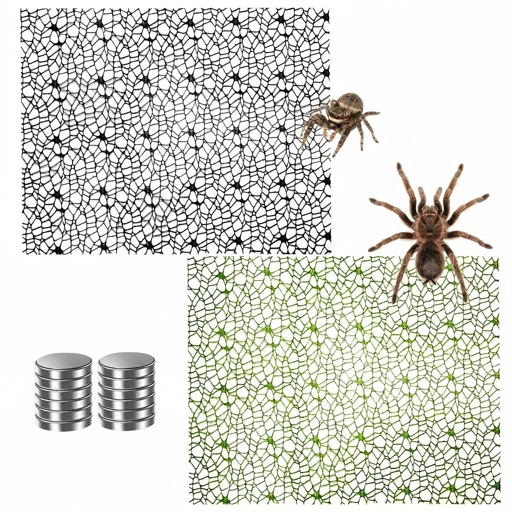 Climbing Net for Jumping Spiders 20x12 Inch Eco-friendly Habitat Accessory Compatible with Mantis Tarantula Peaceful Pleasures Health and Wellness 4pcs
