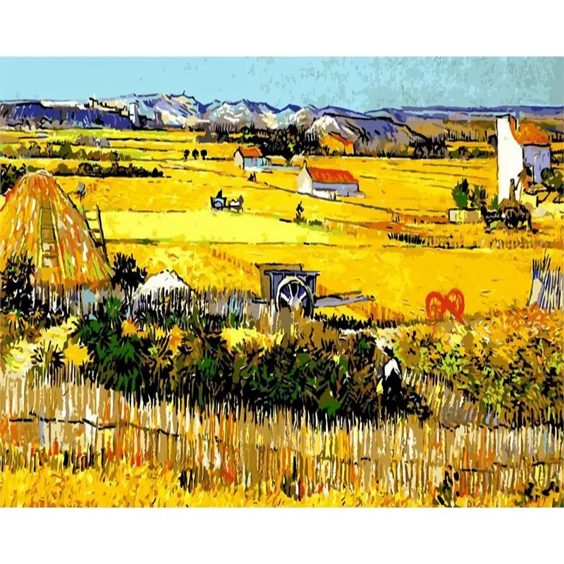 Van Gogh Starry Sky Paint by Numbers Kit | 60x75cm Canvas Paint by Numbers Kit Peaceful Pleasures Health and Wellness 991354 20x30cm Unframed
