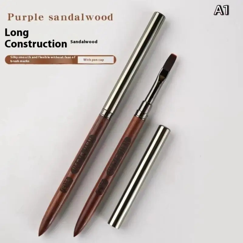 Sandalwood Detail Nail Art Pen Extended Brush Nail Construction Pen High Quality Paintings Pen Nail Phototherapy Pen Nail Tools Peaceful Pleasures Health and Wellness A1