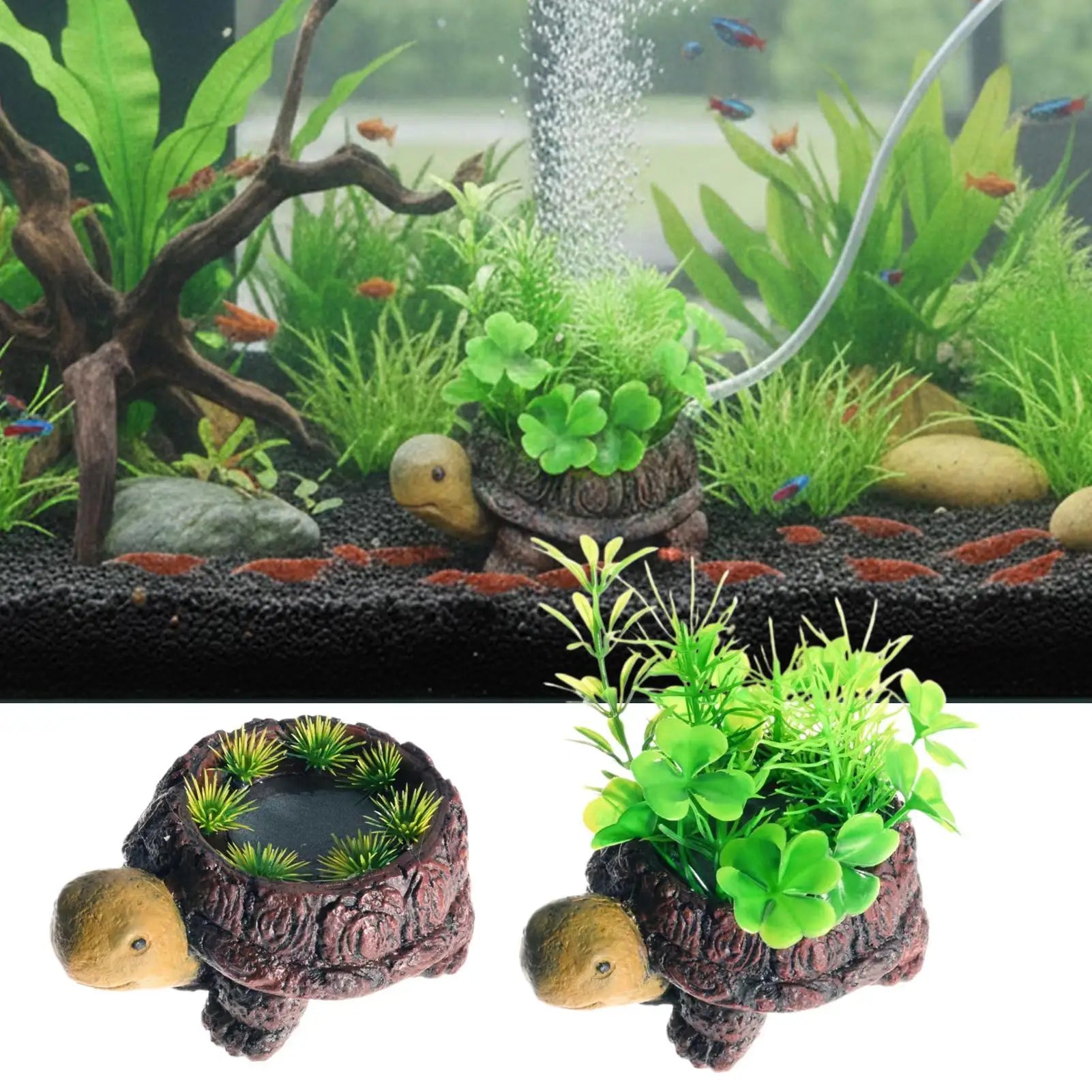 Fish Tank Bubbler Decorations Aquarium Air Stone Resin Quiet Turtle Shaped Bubble Stone for Ponds Buckets Home Hydroponics Peaceful Pleasures Health and Wellness