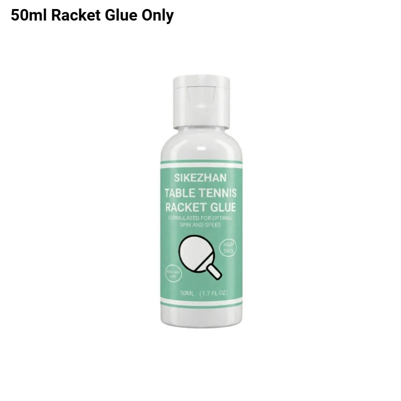 Table Tennis Glue & Cleaner Bundle: 50ml Inorganic Adhesive & 100ml Rubber Cleaning Spray for Racket Care Peaceful Pleasures Health and Wellness Racket Glue Only