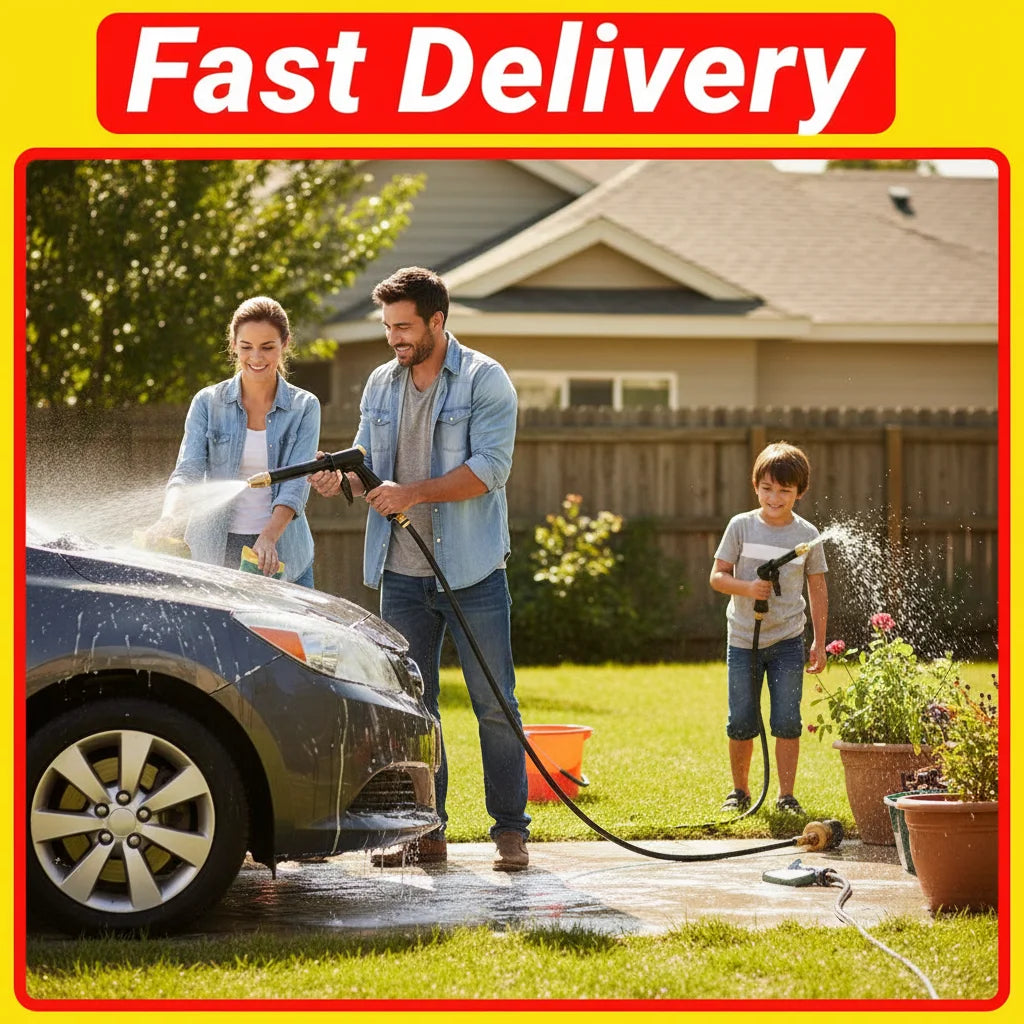 High-Pressure Garden Hose Spray Nozzle | Multi-Pattern Water Blaster