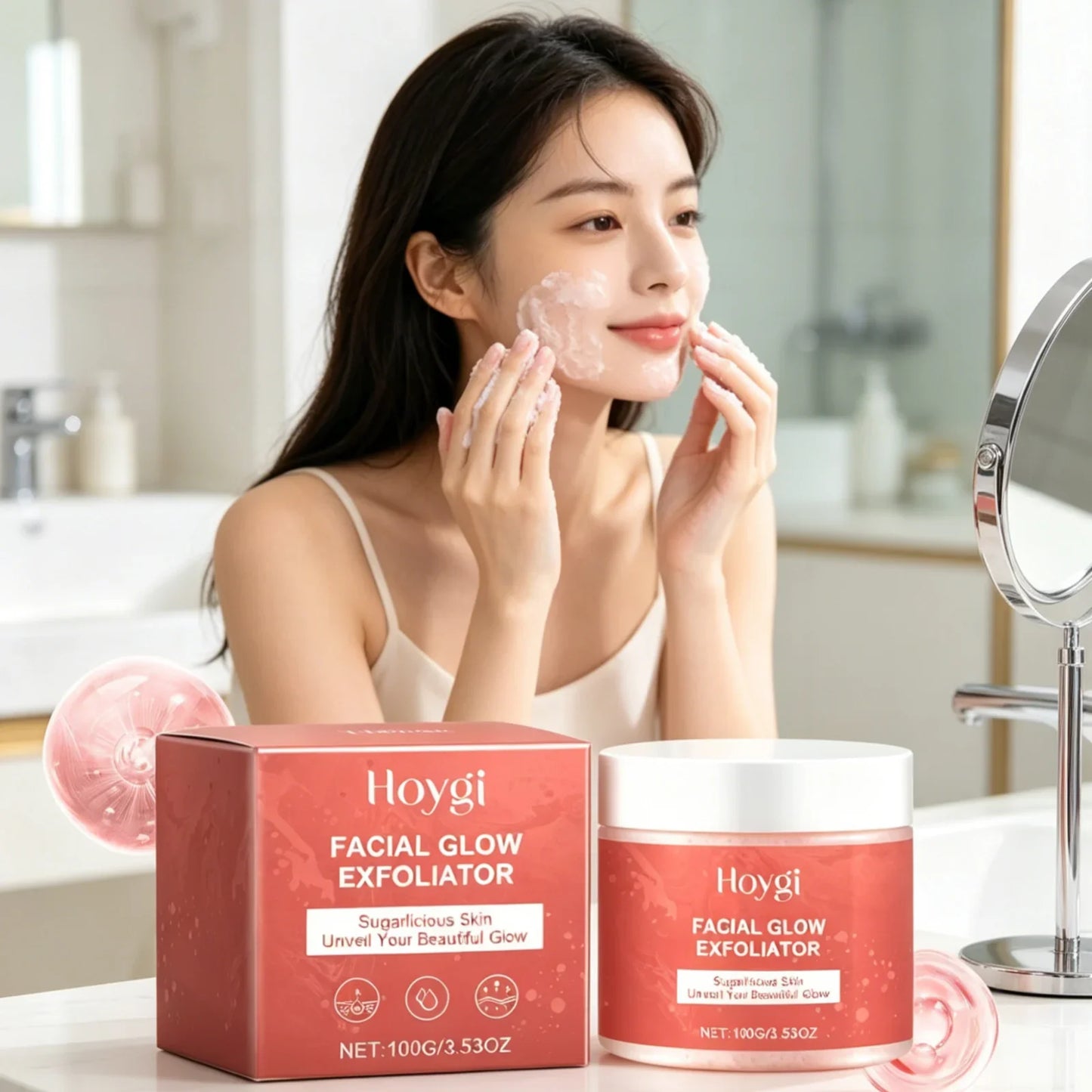 Hoygi Face Exfoliating Scrub – Deep Cleanse & Brighten 100g
