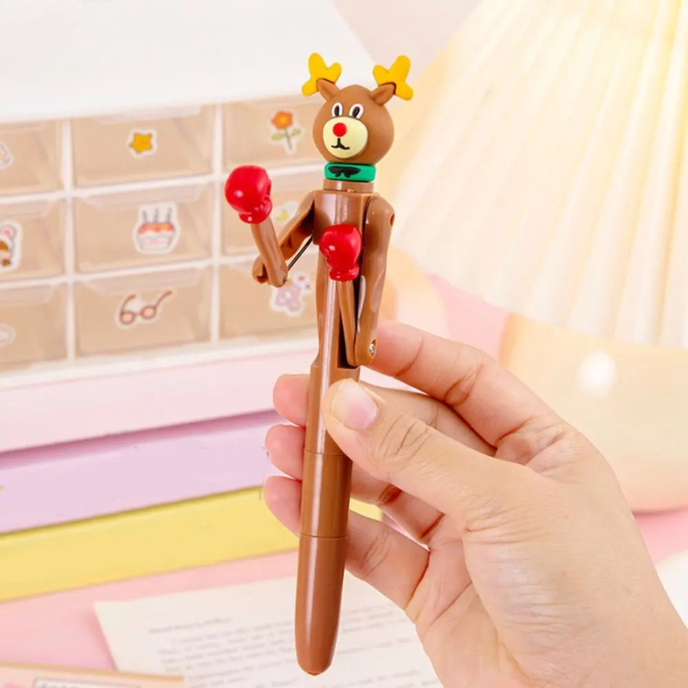 Signature Interactive Boxing Pen Boring 1.0mm Fun Mechanism Fist Pen Writing Press Ballpoint Pen Boxing Fighting Pen Award Gifts Peaceful Pleasures Health and Wellness 10