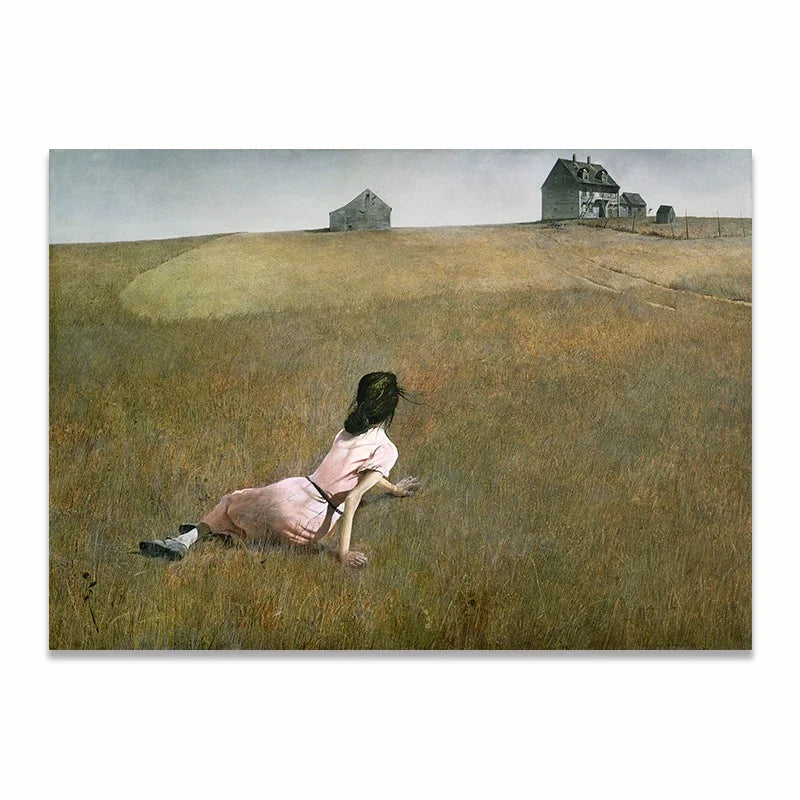 Scandinavian Minimalist Wall Art Classic Vintage Andrew Wyeth HD Canvas Poster Print Home Bedroom Living Room Decoration Peaceful Pleasures Health and Wellness Picture 2 30x40cm Unframed