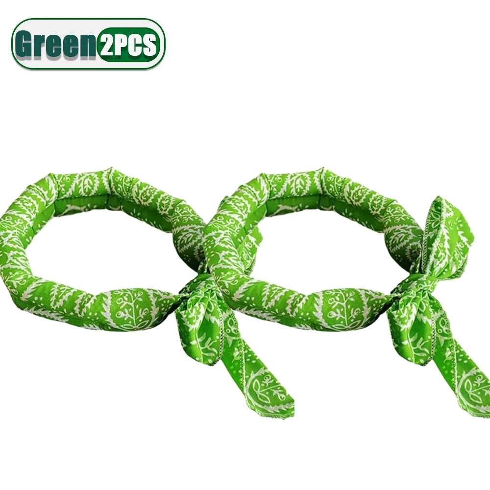 Pet Cooling Bandana for Dogs & Cats – 2-Pack Ice Scarf