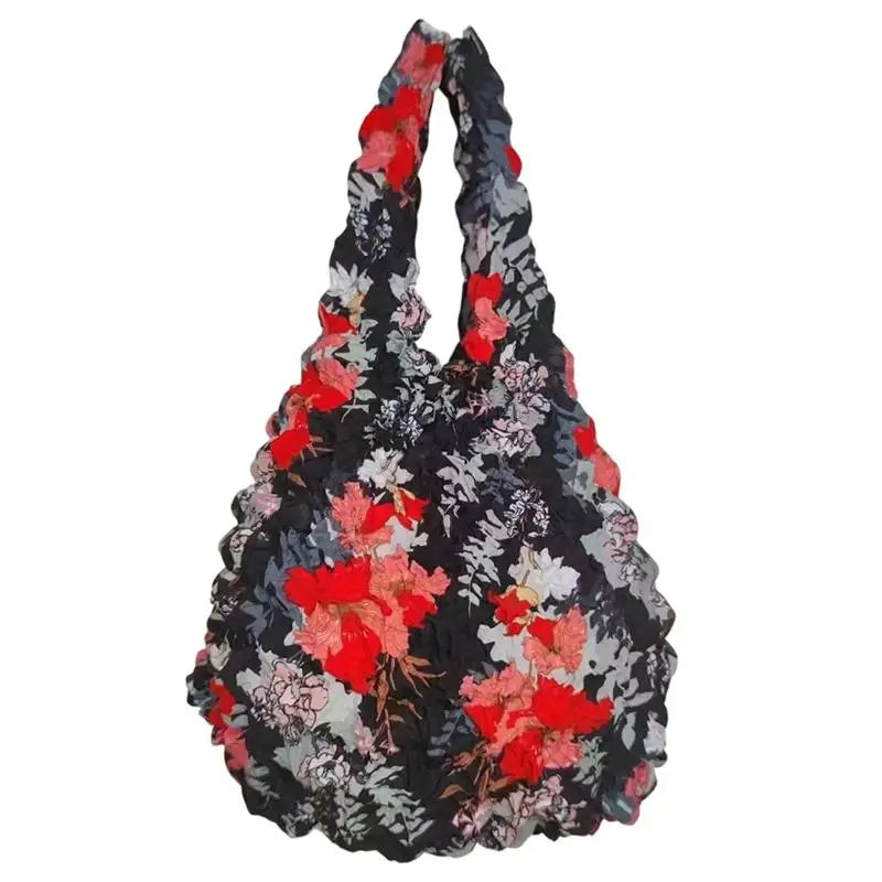 Foldable Pleated Stretch Shopping Bag | Large Capacity Tote