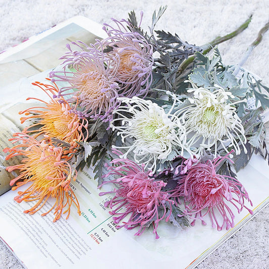 Artificial Pincushion Crab Claw Flowers | Wedding & Home Decor Artificial Flowers Peaceful Pleasures Health and Wellness MULTI 3pcs