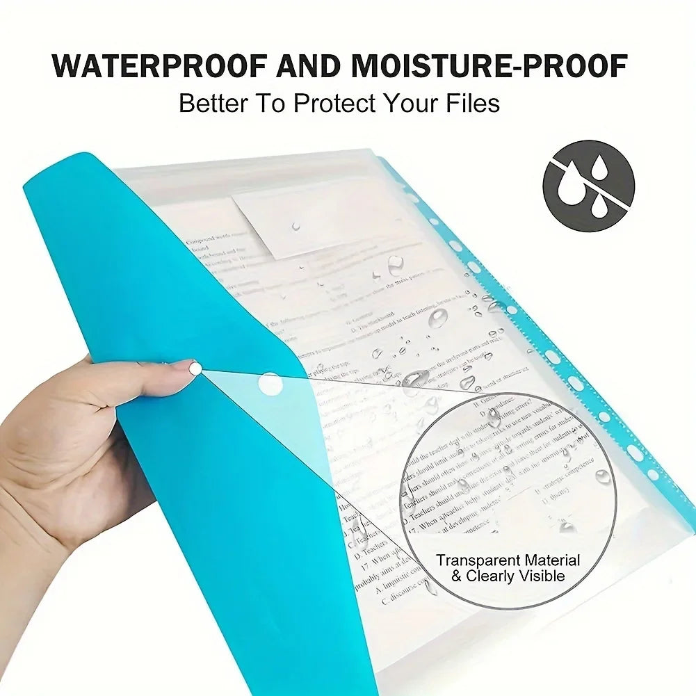 A4 Plastic Envelopes 6-Pack | Snap Ring Binder Storage Bags Binder Envelope Bag Peaceful Pleasures Health and Wellness