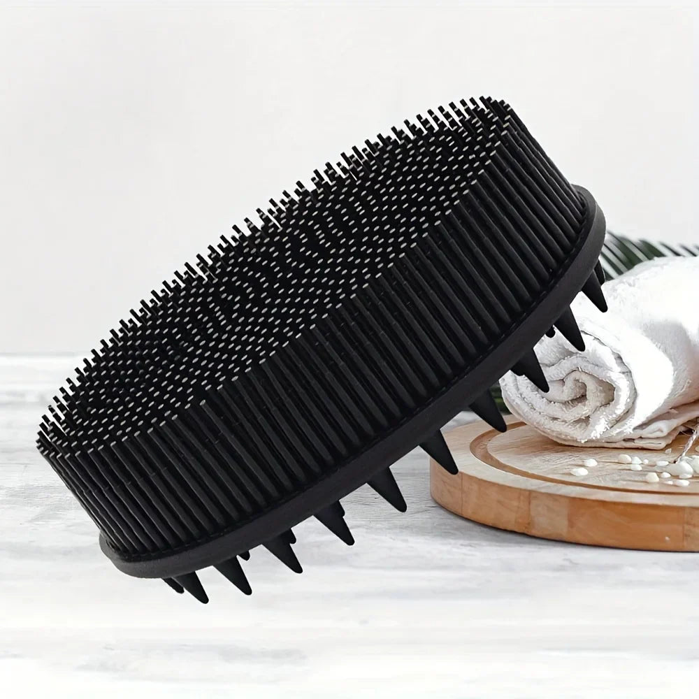 Double-Sided Silicone Shower Brush – Body Scrub & Scalp