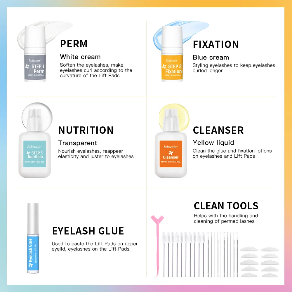 Eyelashes Lifting Kit Beauty Set Of Curly Eyelashes Eyebrow And Eyelashes Enhance Appearance Of Curly Tools Lash Perm Eye Makeup Peaceful Pleasures Health and Wellness