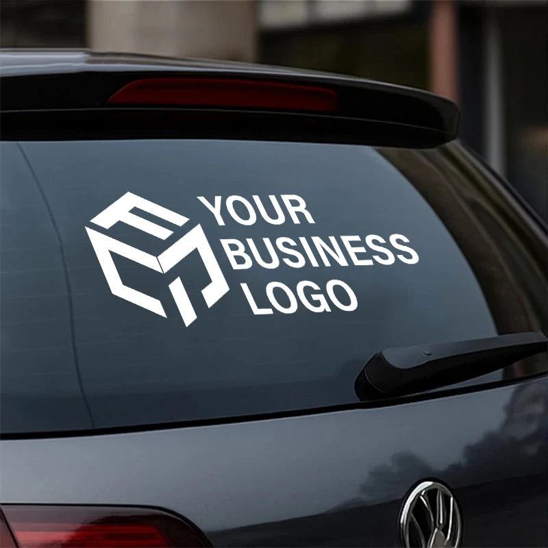 Custom Business Logo Vinyl Sticker | Waterproof Car Window Decal