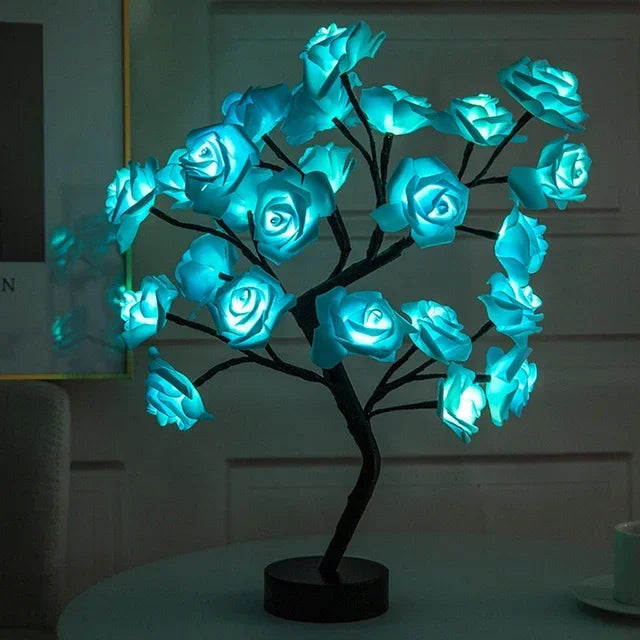 LED Rose Flower Tree USB Night Light | Home & Wedding Decor