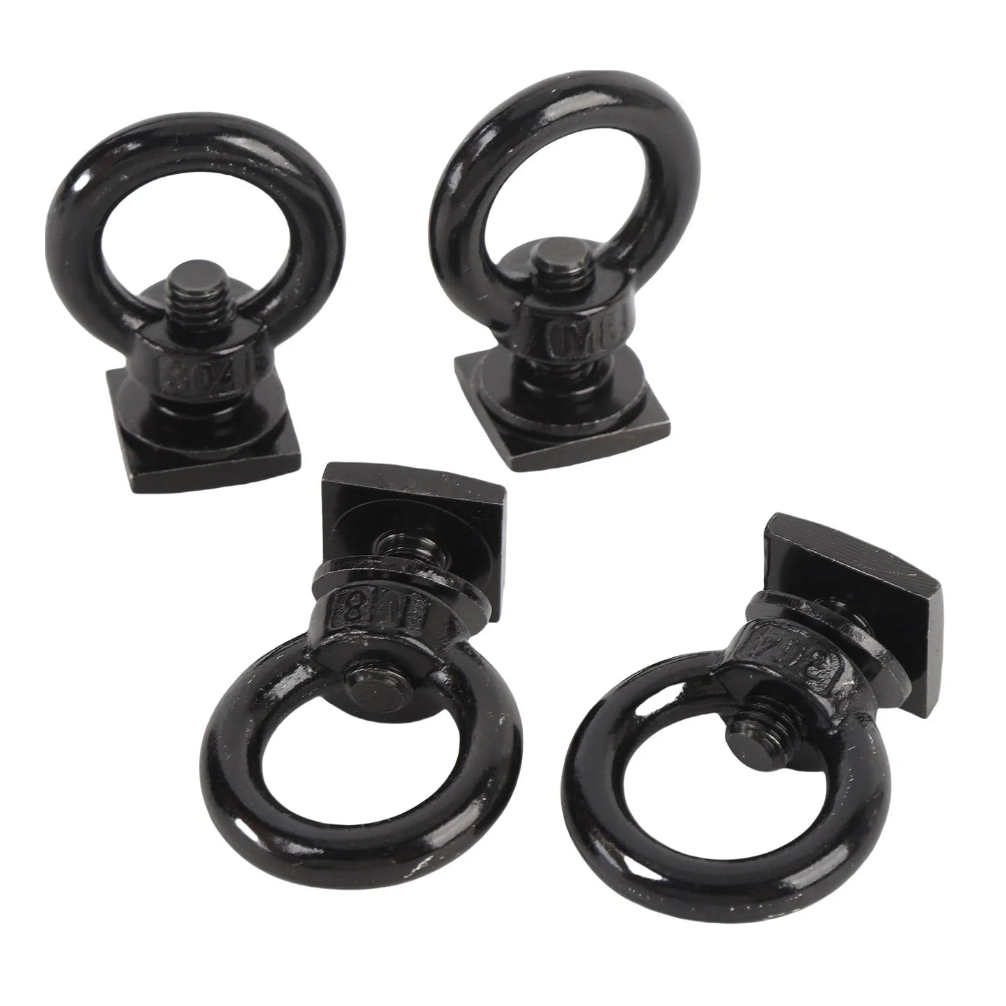 M8 Stainless Steel T-Bolt Eye Nut Kit | 4-Pack T Track Tie Down