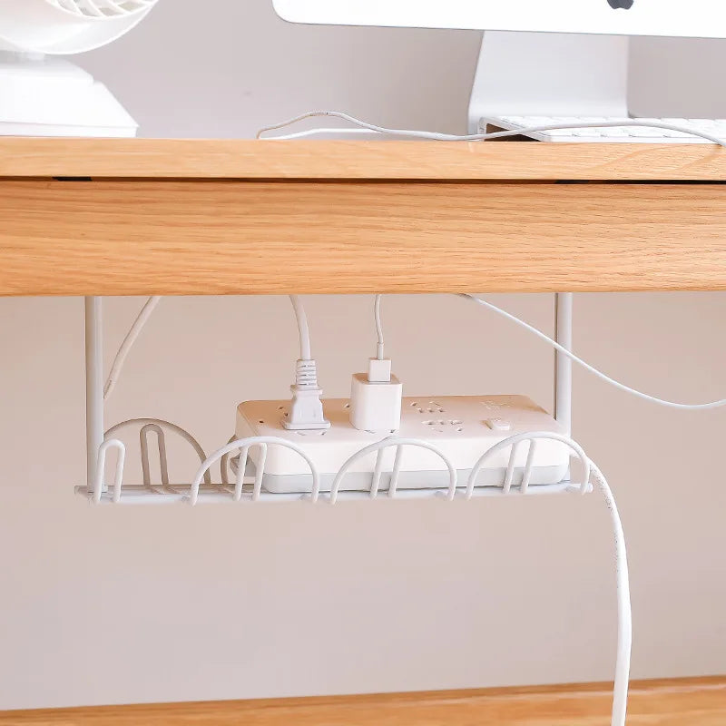 Plastic Storage Rack Cable Organizer Desk Set Rack Shelf Table Bottom Socket Holder Hanging Rack Office Stationery Holder Peaceful Pleasures Health and Wellness