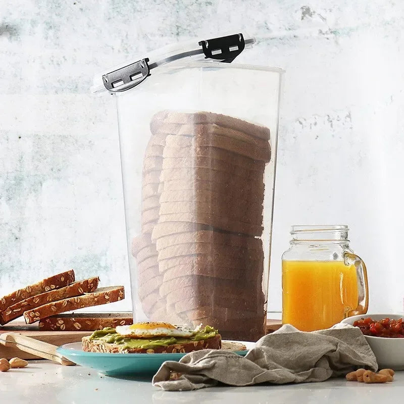 Airtight Bread Box with Sealing Lid & Pull-Out Tray | BPA-Free