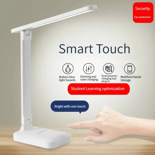 LED Touch Dimmable Folding Desk Lamp | USB Plug-In, 6W LED Desk Lamp Peaceful Pleasures Health and Wellness