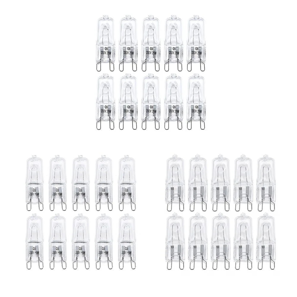 10pcs G9 Halogen Light Bulbs Quality Energy Saving 220V Filament Lamp High Temperature Resistant 25W/40W/60W Warm White Ovens Peaceful Pleasures Health and Wellness