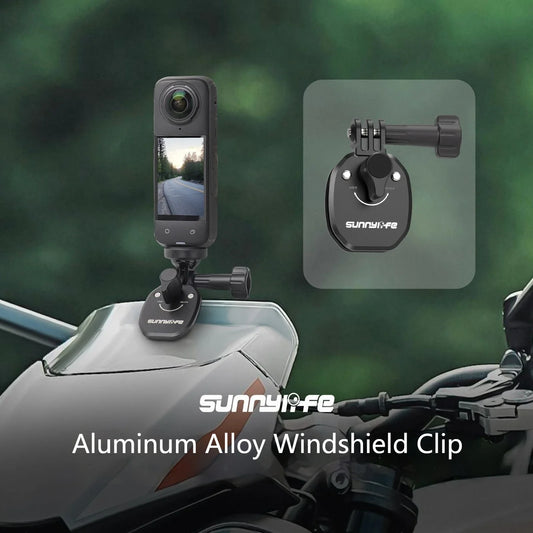Motorcycle Windshield Mount for Insta360 X5 X4 GoPro DJI Action Camera Windshield Mount Oasis Select