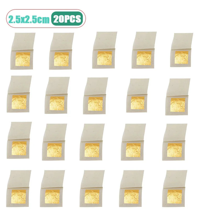 Imitation Gold Leaf Sheets – Metallic Foil for Gilding & Crafts