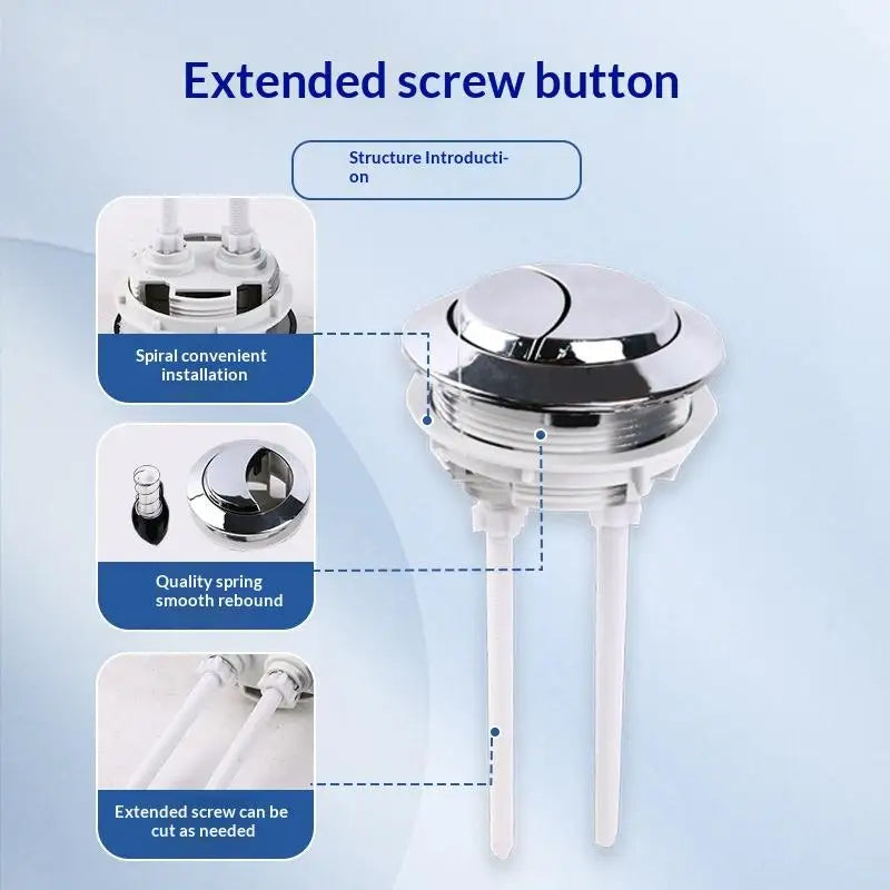 New Universal Dual-flush Toilet Tank Push-button Flush Button 38/48/58mm Toilet Seat Tank Valve Dual-button Bathroom Accessory Peaceful Pleasures Health and Wellness