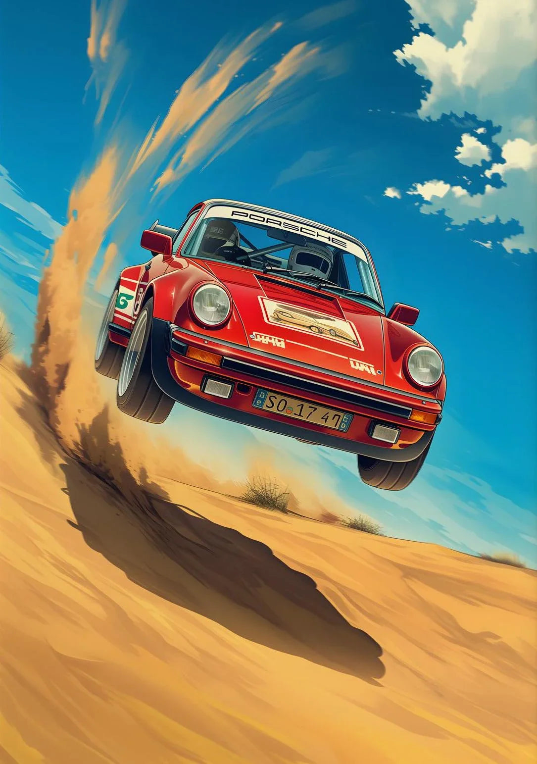 Painting Wall Art Painting Home Living Room Decor Classic 911 Alpine Drive Poster Vintage Alpine Tour Cartoon Print Canvas Peaceful Pleasures Health and Wellness 7 50x70cm No Frame