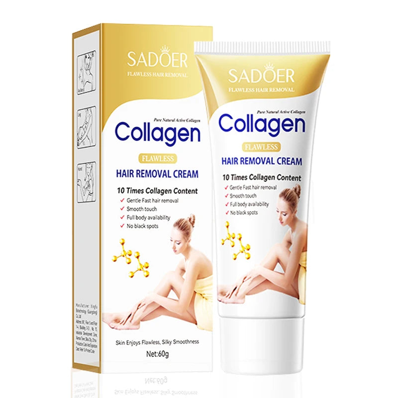 SADOER Collagen Hair Removal Cream – Non-Irritating, Whole Body
