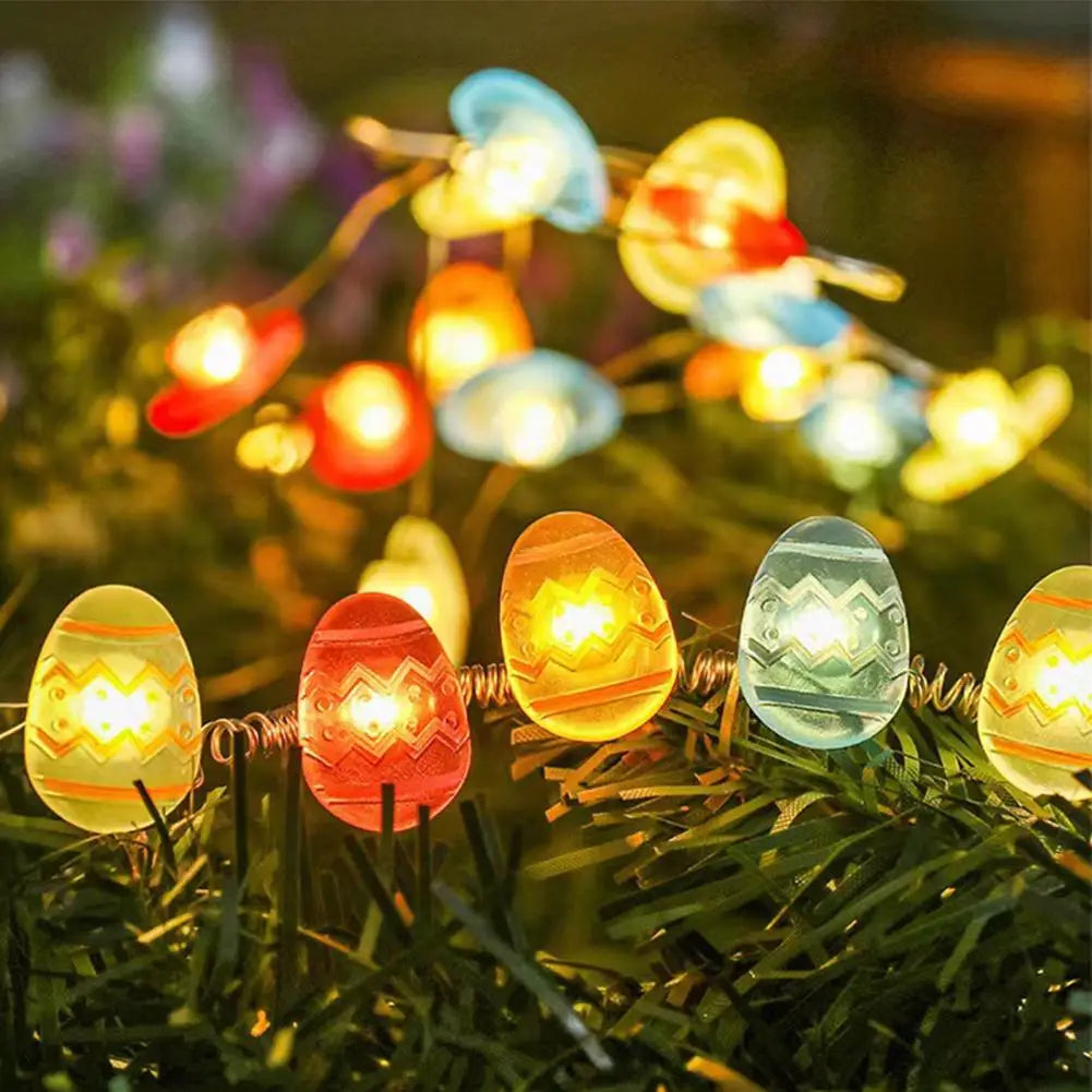 Easter LED String Lights 2M 20 LED Bunny Carrot Egg Décor
