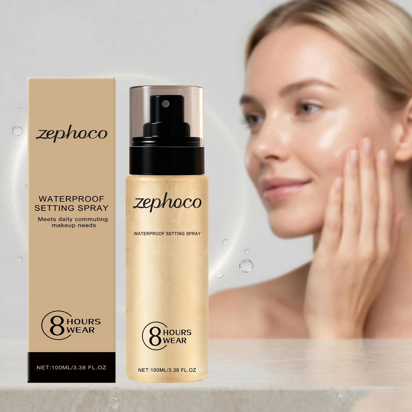 Clear Waterproof Setting Spray Moisturizing Oil Control Pore Tightening Glossy Matte Base Makeup Sweatproof Make-Up Fixer Spray Peaceful Pleasures Health and Wellness