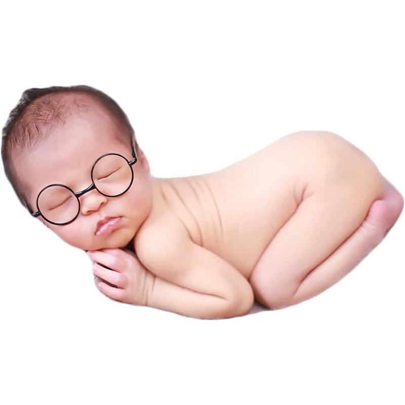 Newborn Photography Glasses -- Baby Photo Prop for Infant Boy & Girl Shoot - Soft Silicone Frame (0-12 M) - Fotografía neonatal Peaceful Pleasures Health and Wellness