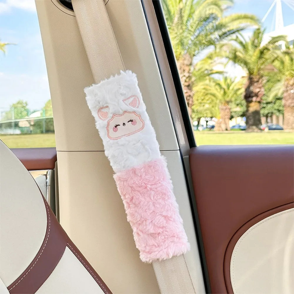 Cartoon Bear Plush Seat Belt Cover Cushion Pad for Kids