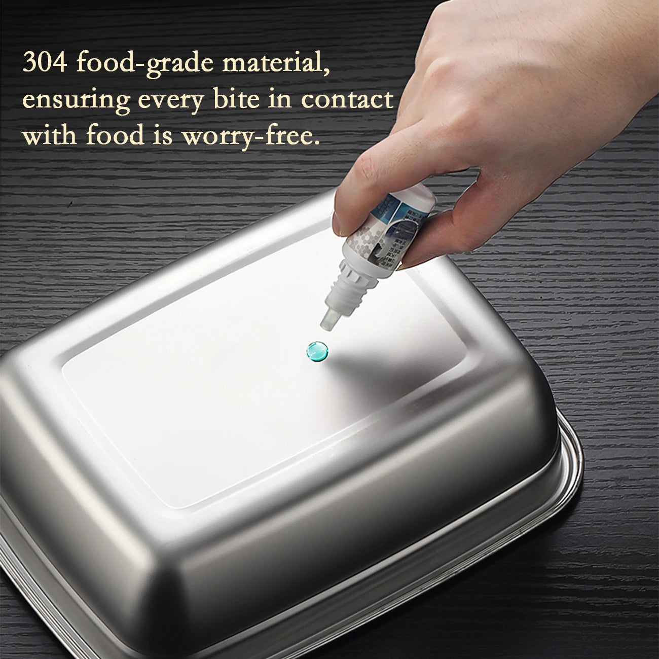 Stainless Steel Food Storage Container Fresh Keeping Crisper Box Insulated Kitchen Sealing Home Office Organizer Kitchen Items Peaceful Pleasures Health and Wellness