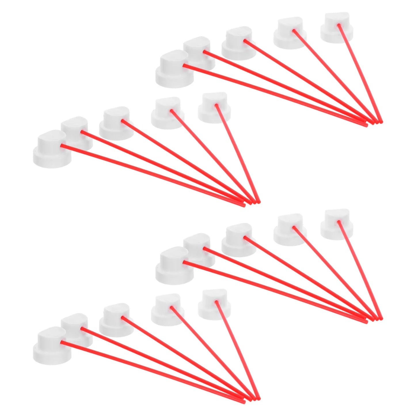 20Sets Aerosol Can Valve Extension Tubes Red Spray Can Straw Accessories No Tool Required Cleaning Home Office Vehicle Peaceful Pleasures Health and Wellness