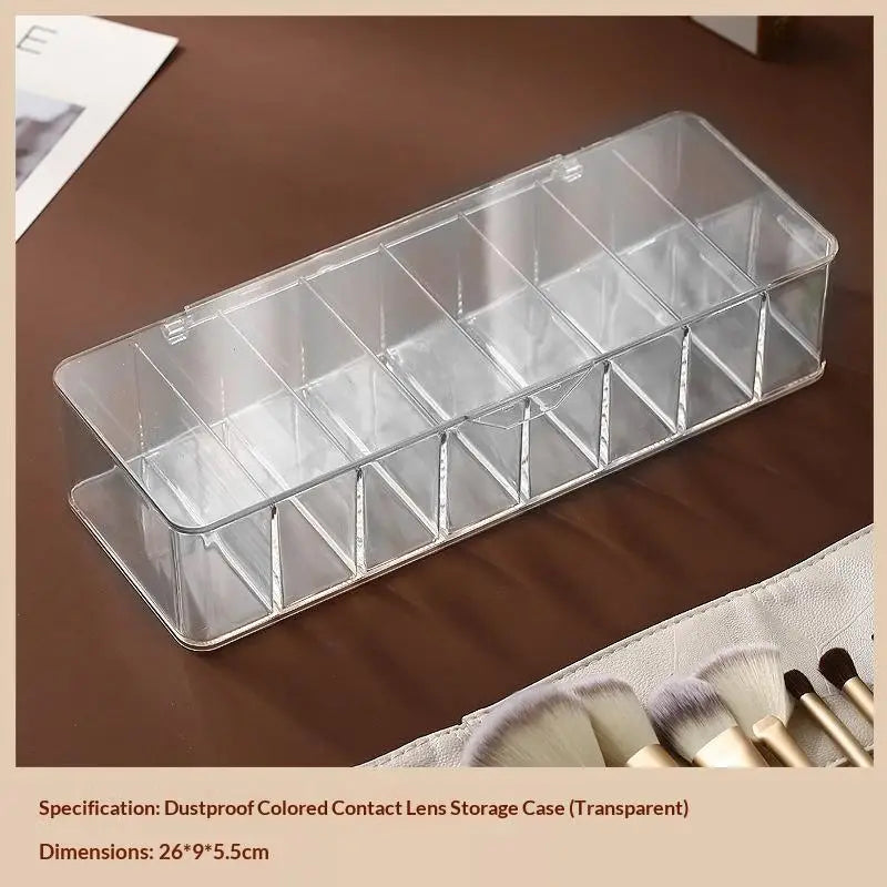 7-Grid Transparent Cosmetic & Contact Lens Storage Box