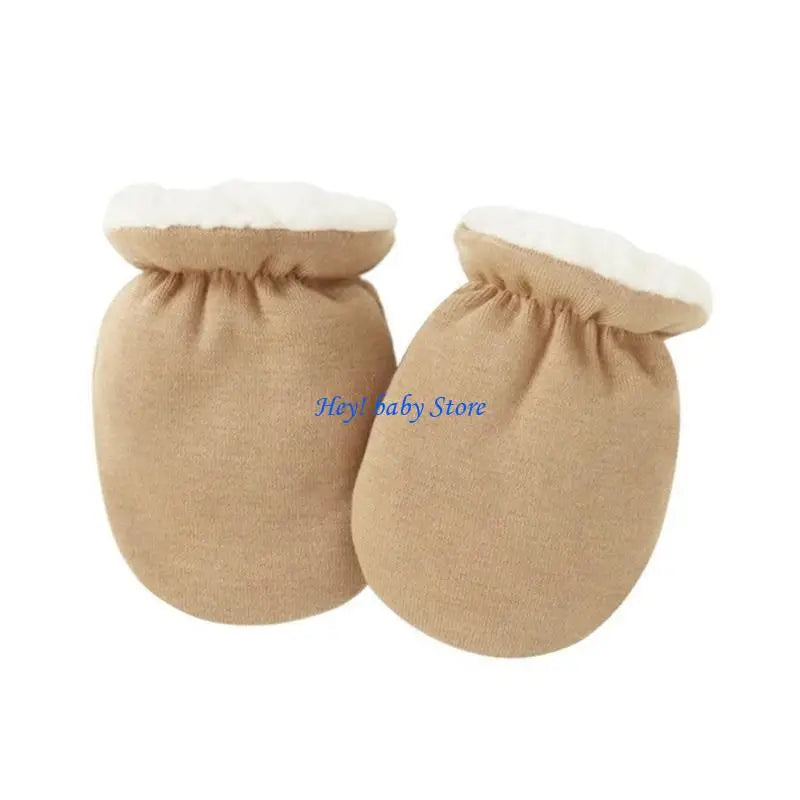Anti-Scratch Baby Mittens | Soft Lamb Wool Newborn Gloves