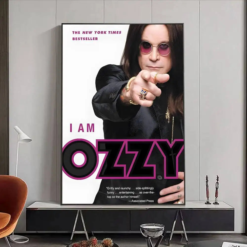 Ozzy Osbourne HD Wall Poster | Waterproof PVC Music Decor Music Wall Poster Peaceful Pleasures Health and Wellness z16 15X20cmNoframe