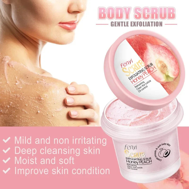 LAIKOU Honey Peach Body Scrub – Exfoliate & Moisturize Skin