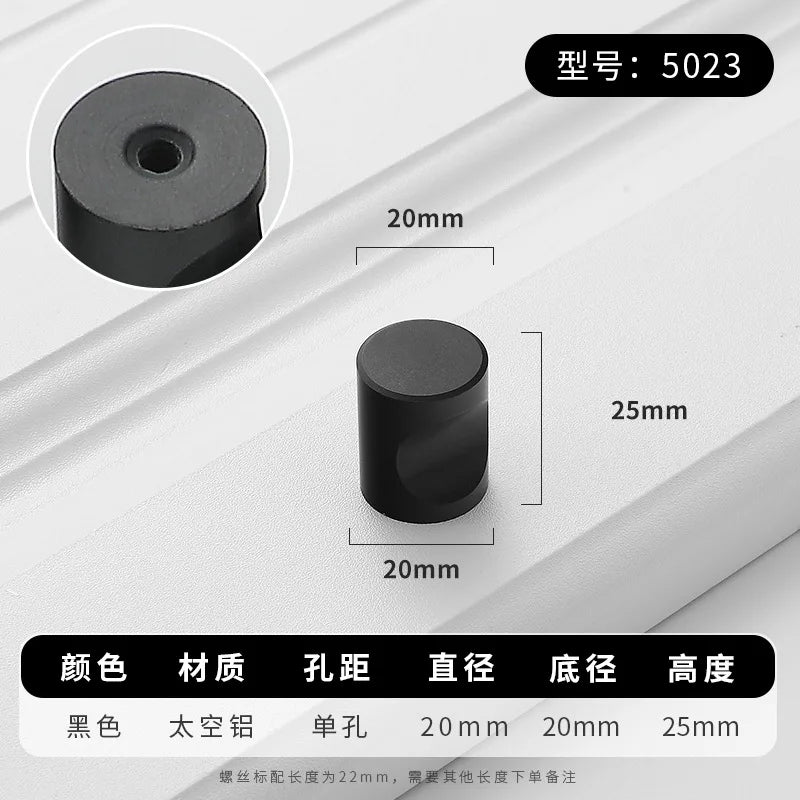 Black Aluminium Cabinet Knobs & Drawer Pulls | Modern Hardware