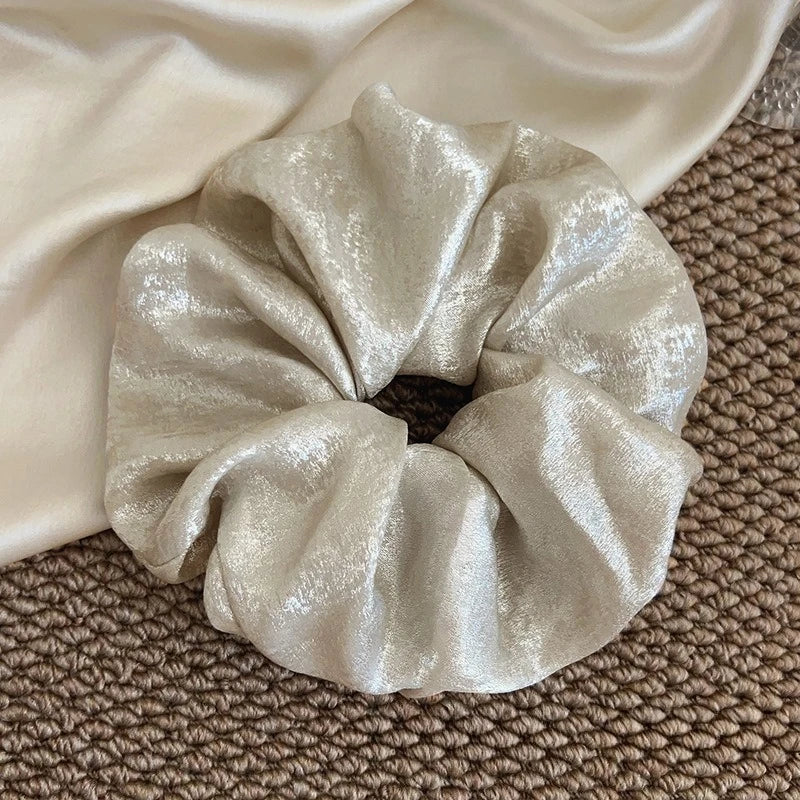 Korean Retro Large Scrunchies – Hair-Friendly Bands for Women