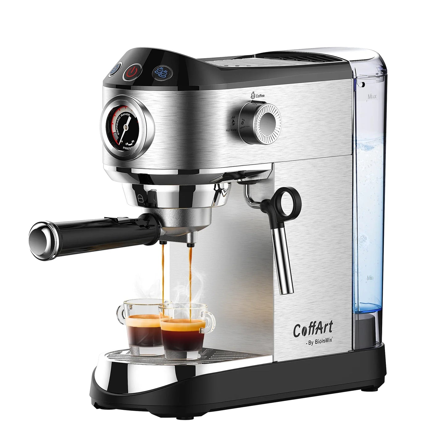 BioloMix 20 Bar Semi-Auto Espresso Machine with Steam Frother – 1350W Coffee Machine Peaceful Pleasures Health and Wellness CM7008 Poland AU